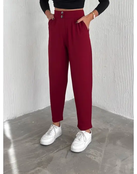 Modern Çift Düğmeli Pantolon