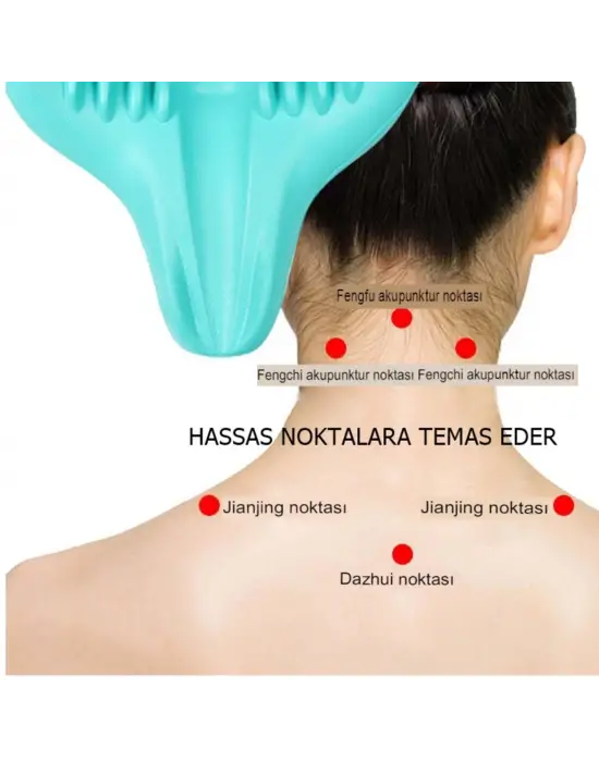 Ortopedik Servikal Boyun Masaj Yastığı Dik Duruş Destekleyici Omurilik Hörgüç Giderici Rahatlatıcı