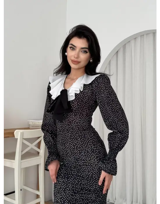 Ospe Fiyonklu Elbise