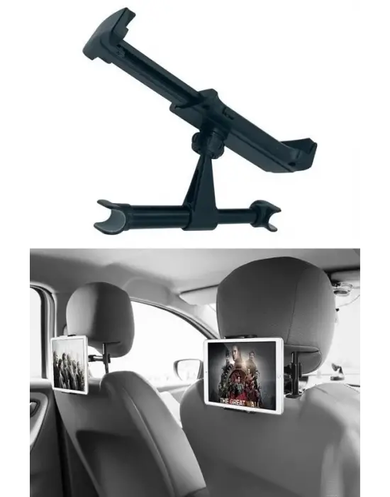 Omarı Ayarlanabilir Derece Dönebilen Oto Koltuk Tablet Tutucu
