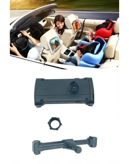 Omarı Ayarlanabilir Derece Dönebilen Oto Koltuk Tablet Tutucu