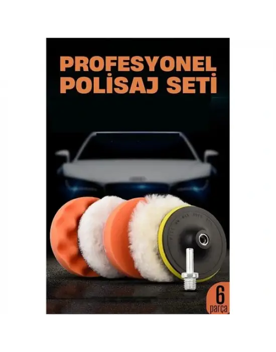 Oto Pasta Cila Polisaj Seti 115 mm Taban 6 Parça