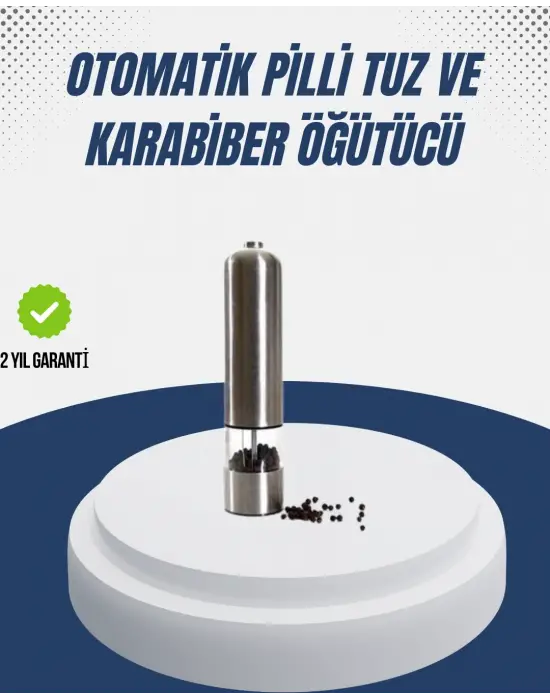 Otomatik Baharat Değirmeni Paslanmaz Gövde Ergonomik Tasarım