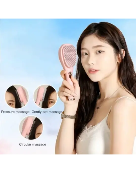 Otomatik Tuşlu Saç Masaj Tarağı