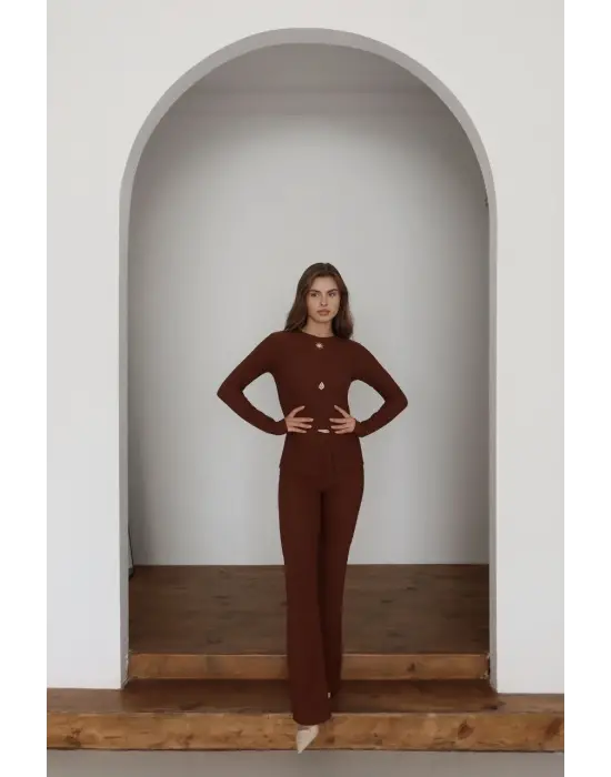 Ottoman alt üst takım kahve pt510442