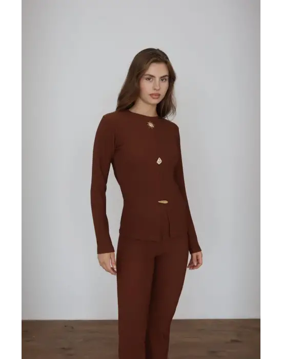 Ottoman alt üst takım kahve pt510442