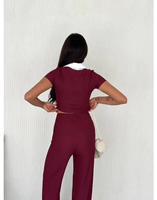 Premium Beyaz Yaka Takım Owl Ottoman Kumaş