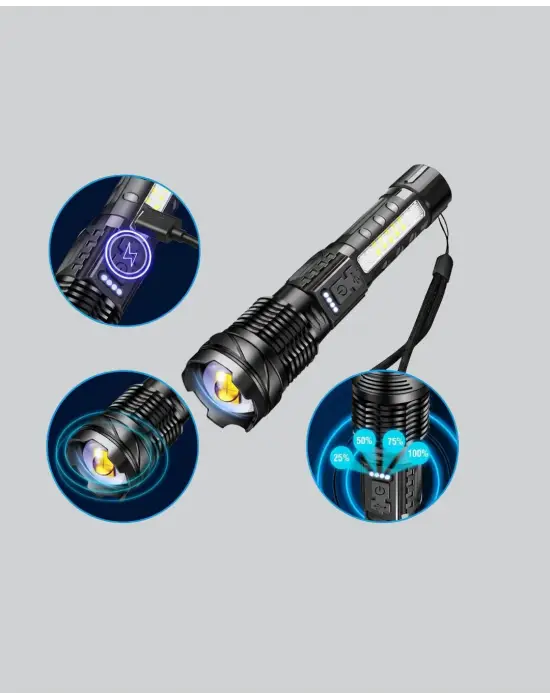 Outdoor Ve Acil Durum İçin Güçlü Led El Feneri