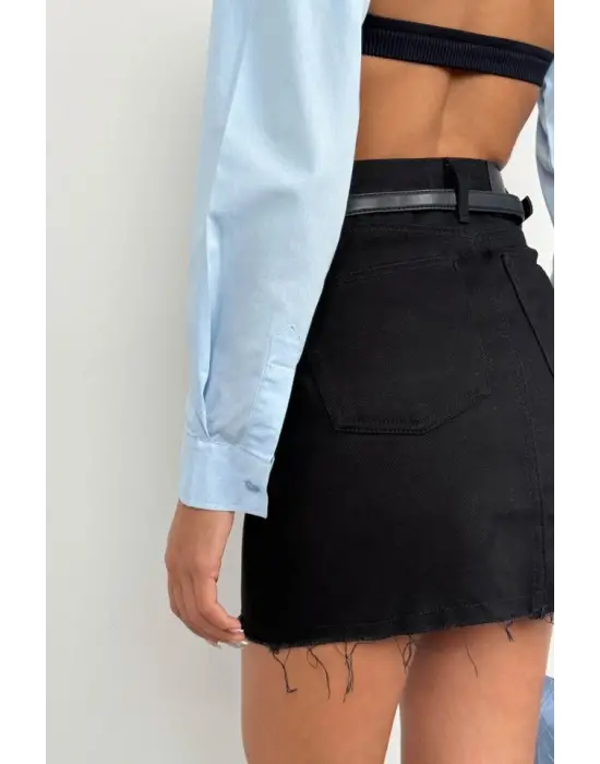 Oval Kesim Crop Gömlek