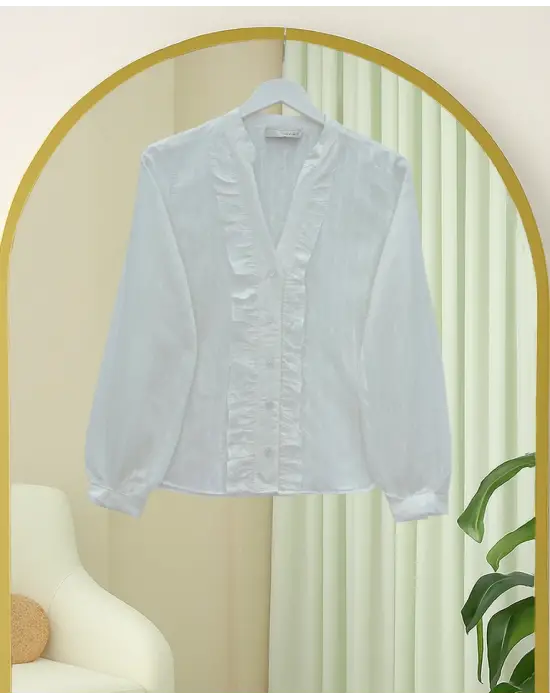 Göz Alıcı Oval Kesim Cupra Gömlek