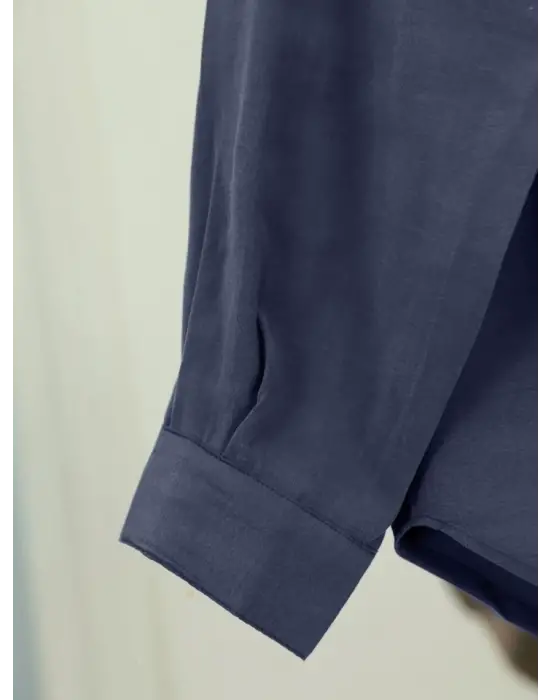 Omarı Oval Kesim Tensel Cupra Gömlek