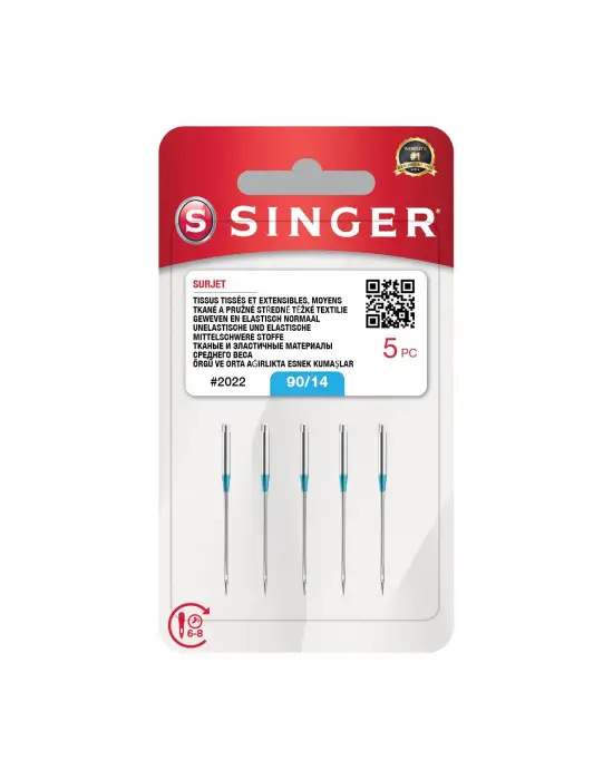 Omarı Profesyonel Kalitede Overlok İğneleri 5 Adetlik Pakette