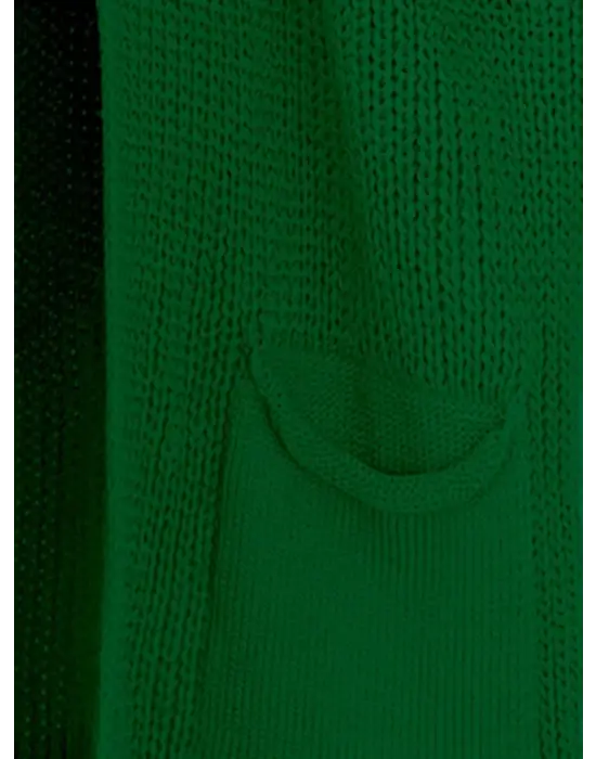 Oversize Kalıp Cepli Salaş Triko Hırka