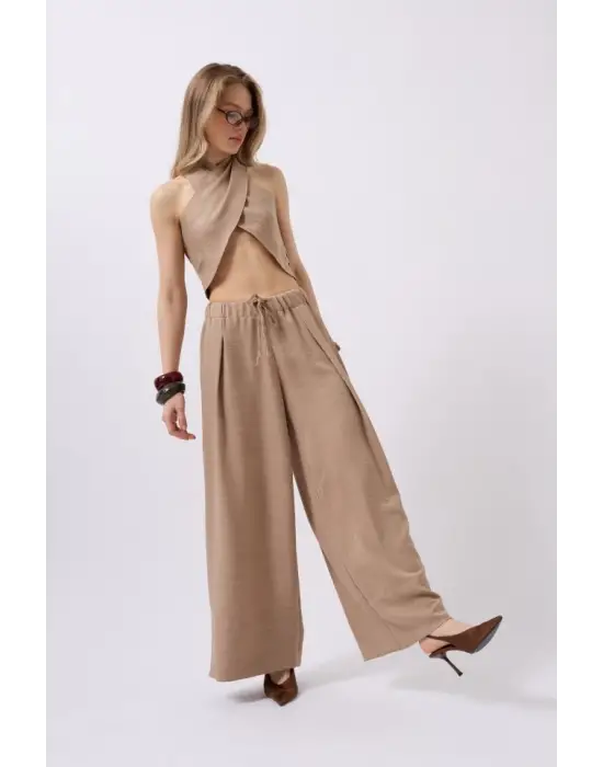 Omarı Keten Oversize Pantolon - Rahat ve Şık Tasarım