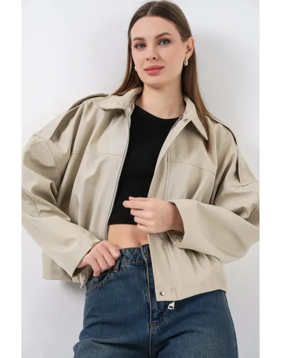 Modern Oversize Kısa Ceket