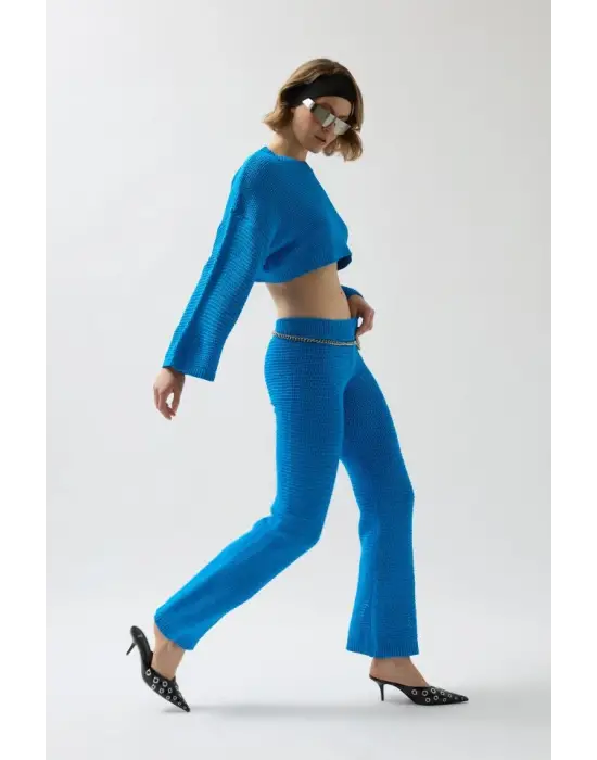 Oversize Triko Bluz Pantolon Takım