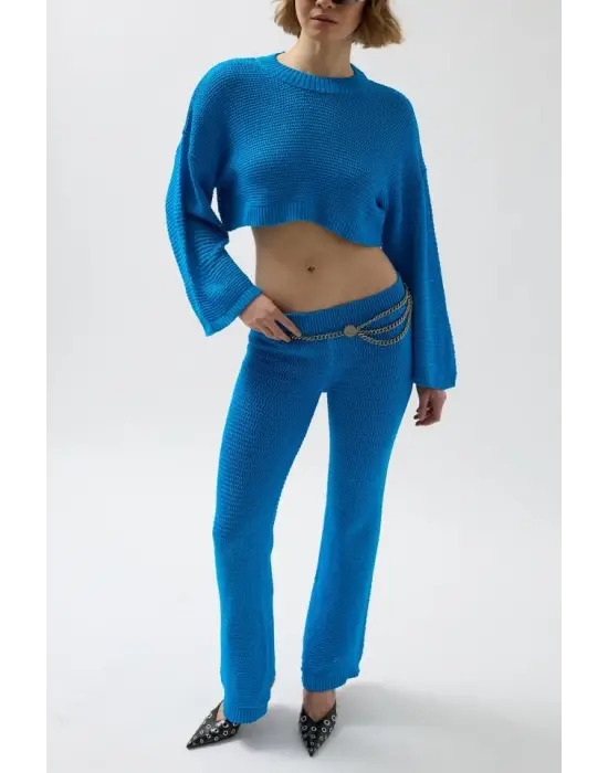 Oversize Triko Bluz Pantolon Takım