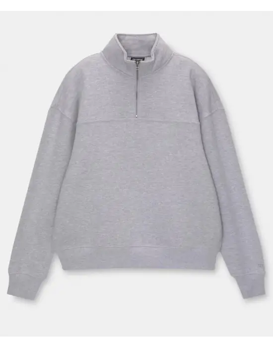 Omarı Modern Gri Oversize Basic Sweatshirt
