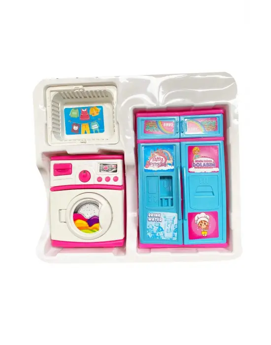 Omarı Çocuklar İçin Eğlenceli Mini Beyaz Eşya Seti