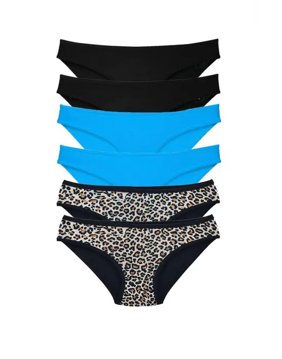 Omarı Kadın Slip Külot Leopar Desenli