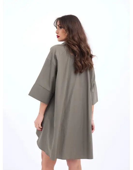 Omarı Hakiki Renkli Gömlek - Kadın Modası