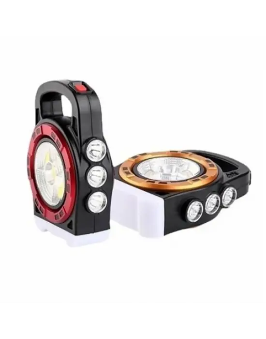 P-6678c Dış Mekan Solar Şarj Işığı Çok Fonksiyonlu Projektör Hazine Güçlü Işık El Feneri