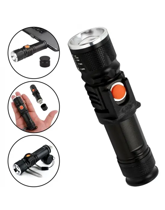 P50 Led Şarjlı Mıknatıslı Usb El Feneri  Wt-622