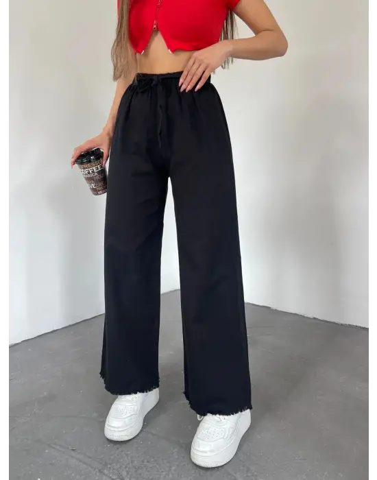 Omarı Şık Püsküllü Palazzo Pantolon