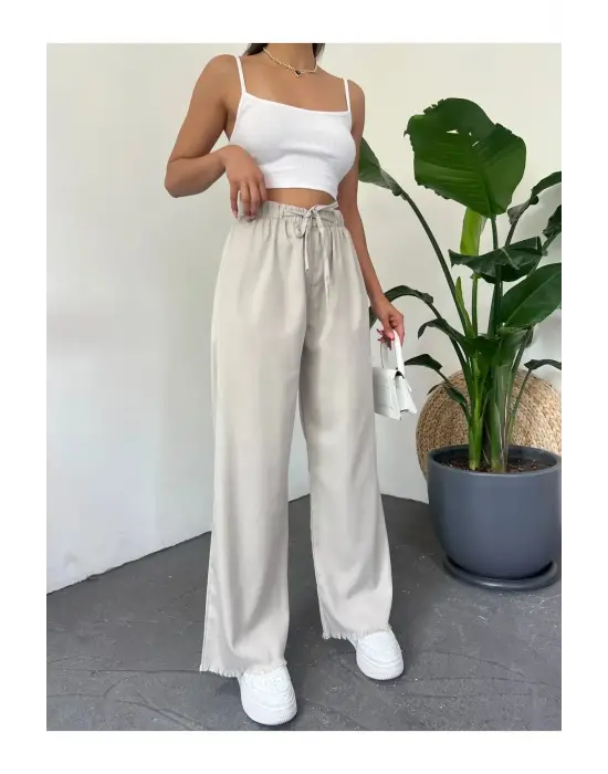 Omarı Şık Püsküllü Palazzo Pantolon