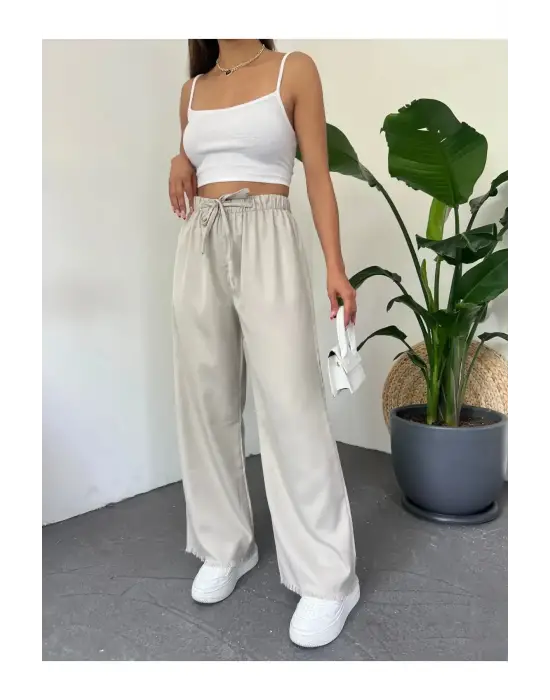 Omarı Şık Püsküllü Palazzo Pantolon