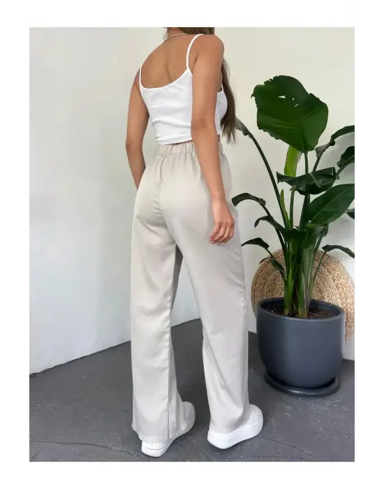 Omarı Şık Püsküllü Palazzo Pantolon