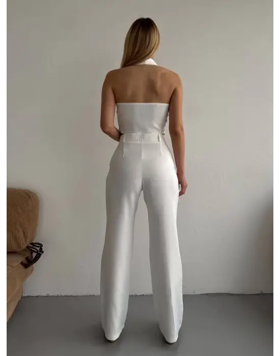 Palazzo pantolon beyaz s23211