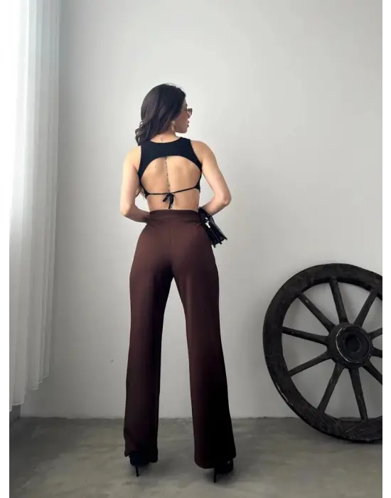 Omarı Yüksek Bel Palazzo Pantolon - Şık ve Rahat Seçenek