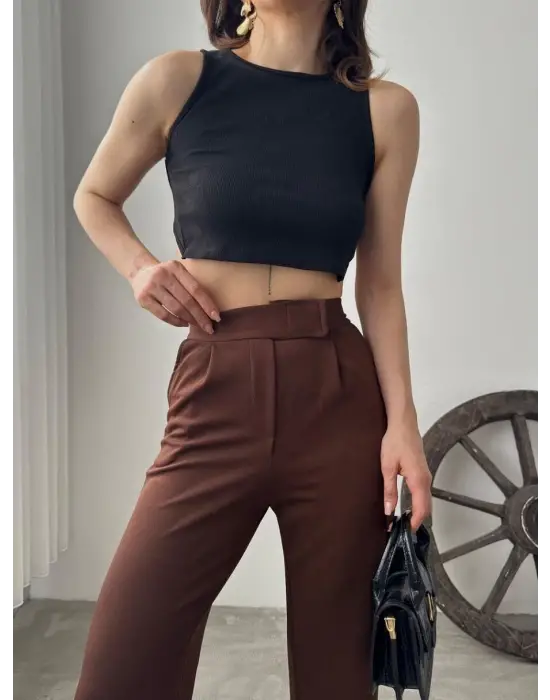 Omarı Yüksek Bel Palazzo Pantolon - Şık ve Rahat Seçenek