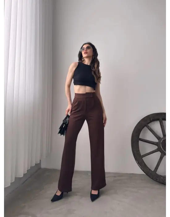 Omarı Yüksek Bel Palazzo Pantolon - Şık ve Rahat Seçenek