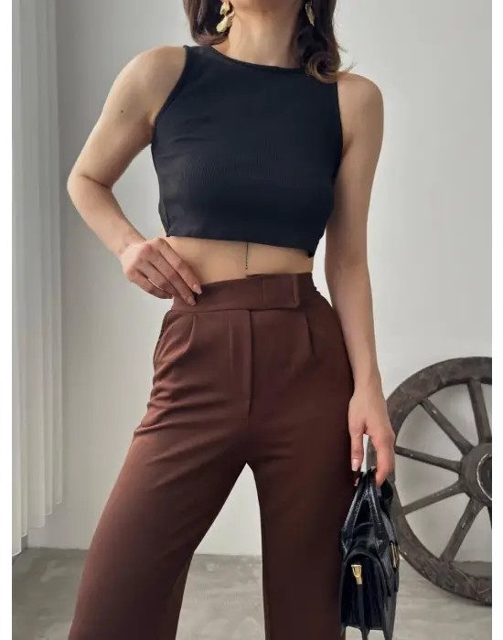 Omarı Yüksek Bel Palazzo Pantolon - Şık ve Rahat Seçenek