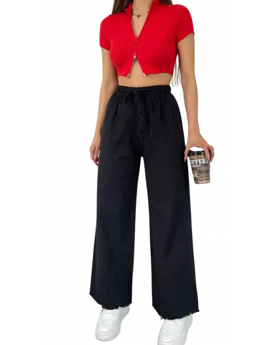 Modern Palazzo Pantolon Paçası Püsküllü