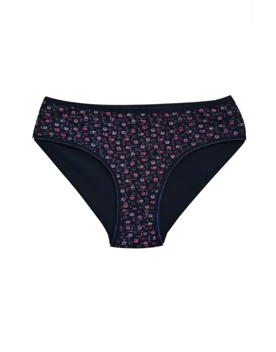 Pamuklu Geniş Kenarlı Likralı Desenli   Kadın Külot Desen 4