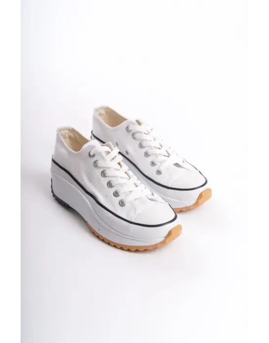 Sportif Rahat Tabanlı Beyaz Bayan Ayakkabı