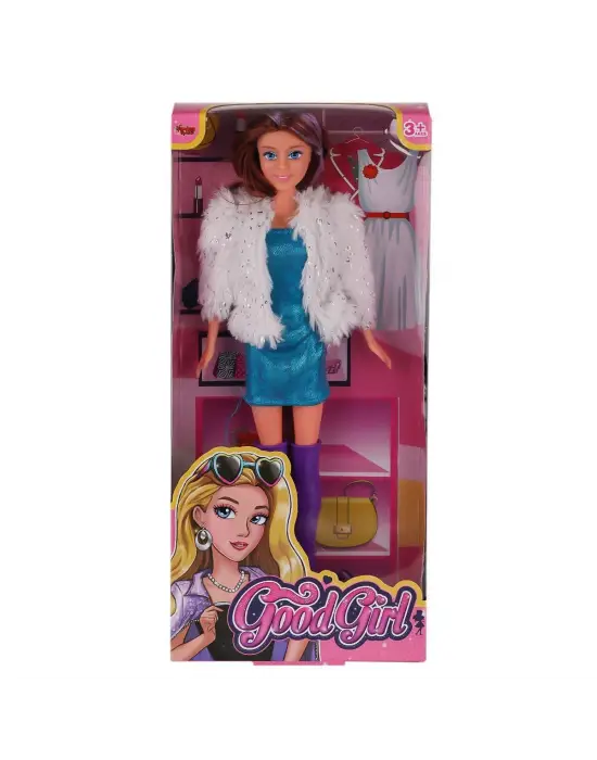 Omarı Parlak Elbiseli Bebek 29 cm - Sevimli Ceket Detayı