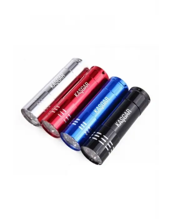 Omarı Parlak 9 LED Metal El Feneri