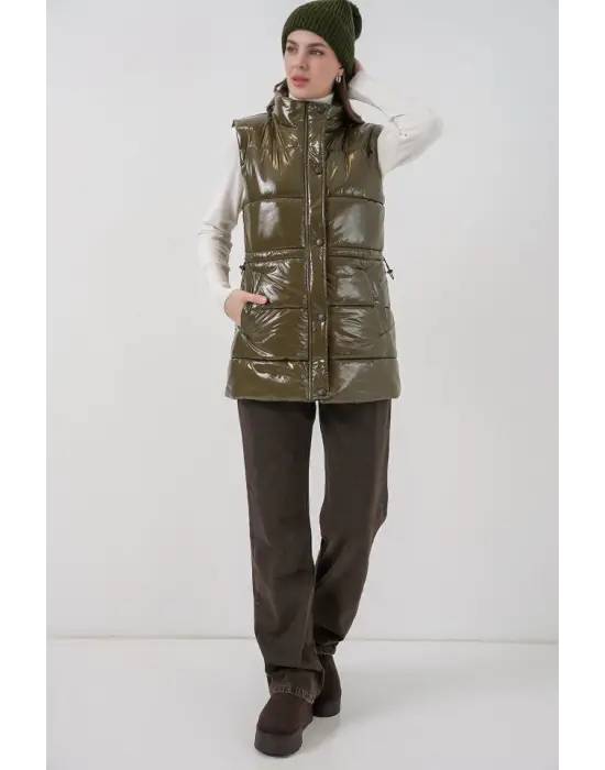 Parlak Şişme Yelek 5218 - Haki