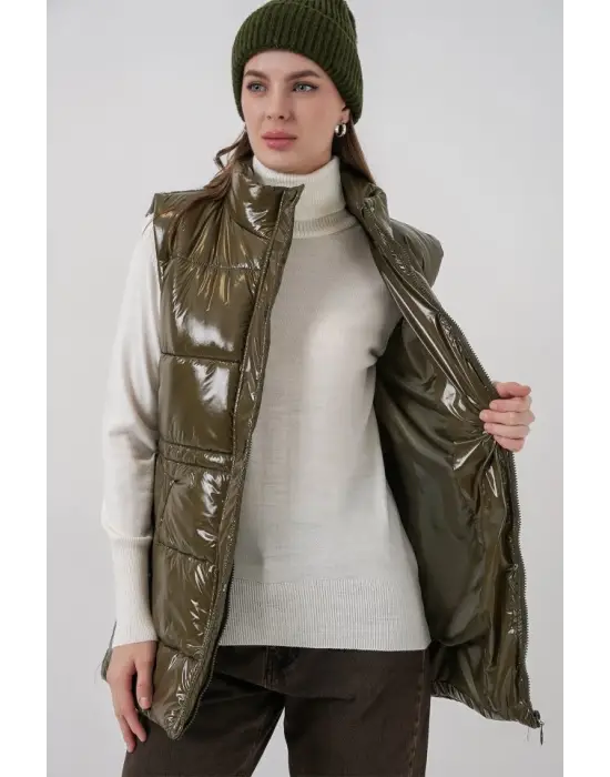 Parlak Şişme Yelek 5218 - Haki