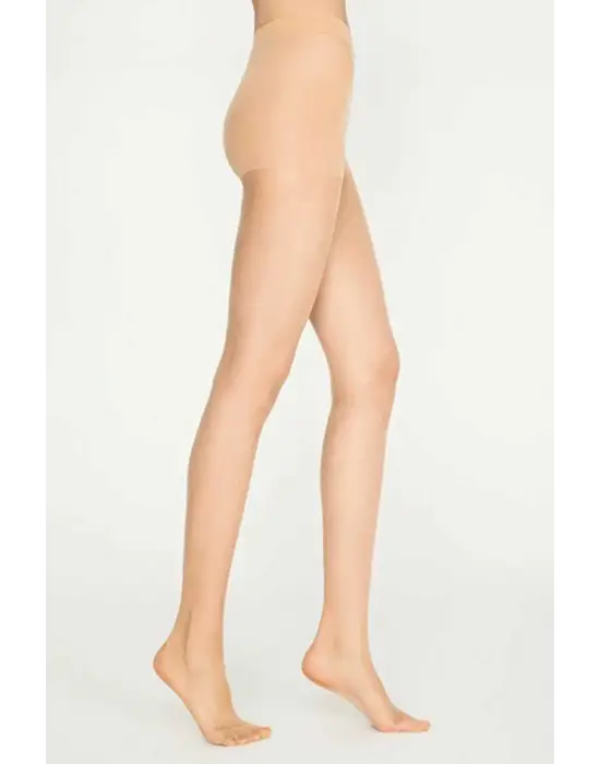 Omarı Parlak Likralı Külotlu Çorap - Açık Ten