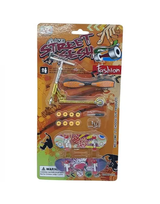 Parmak Kaykay - Skate Board - Paten ve Scooter Oyun Seti - 012-13 - Turuncu