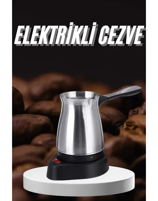 Paslanmaz Çelik Türk Kahvesi Makinesi 6 Fincan Kpasiteli Elektrikli Cezve