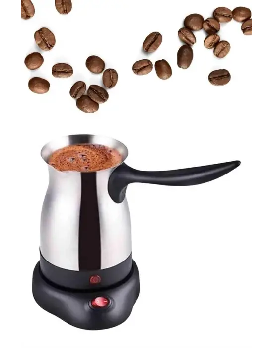 Paslanmaz Çelik Türk Kahvesi Makinesi 6 Fincan Kpasiteli Elektrikli Cezve