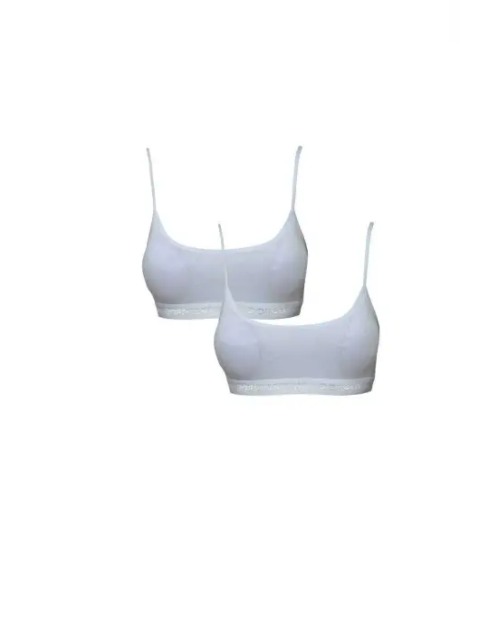 Trend İp Askılı Beyaz Büstiyer Eşofman Takımı