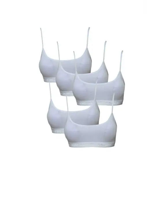 Göz Alıcı İp Askılı Beyaz Büstiyer