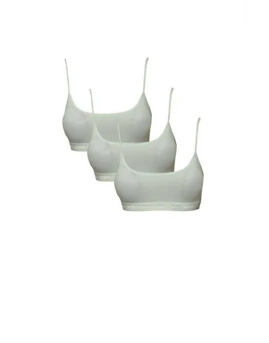 Modern İp Askılı Krem Büstiyer Seti